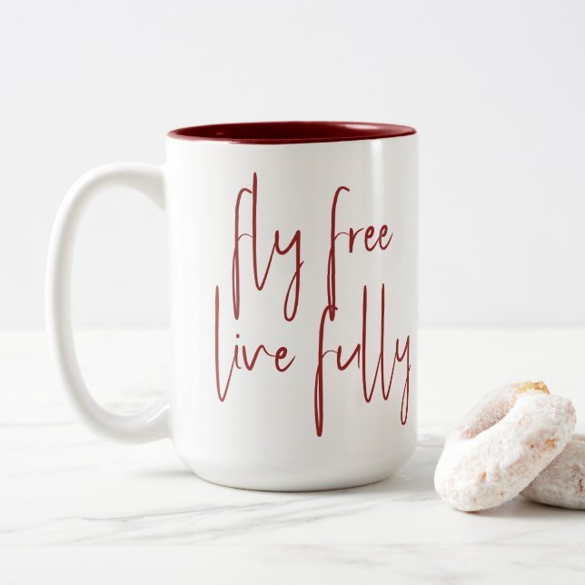 Fliegenfrei, lebend voll zweifarbige tasse (Mit Donut)
