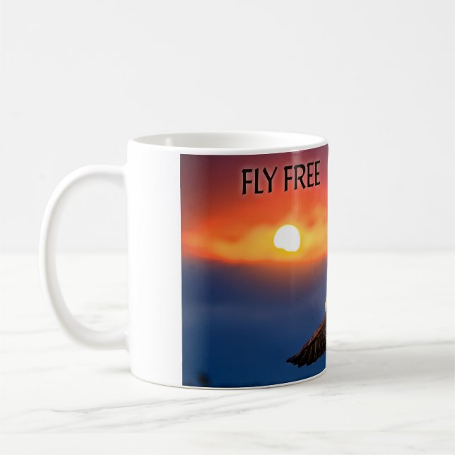 Fliegenfreier Adler Kaffeetasse (Links)