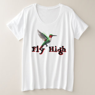 Fliegenhoch Hummingbird Große Größe T-Shirt