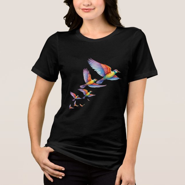 Fliegenhoch Tri-Blend Shirt (Vorderseite)