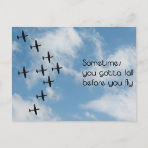 Fliegenkarte Postkarte