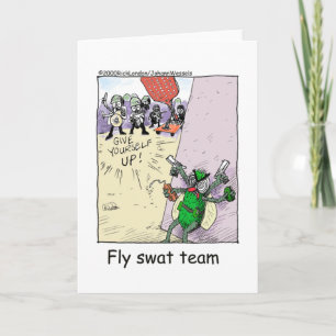 Fliegenklatsch-Team Lustige Polizeigeschenke & Sam Karte