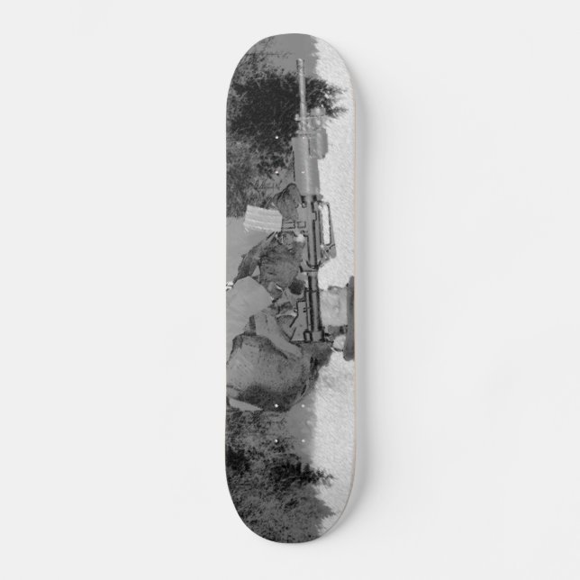 FLIEGENKLATSCHE u. MilitärSkateboard Skateboard (Vorderseite)