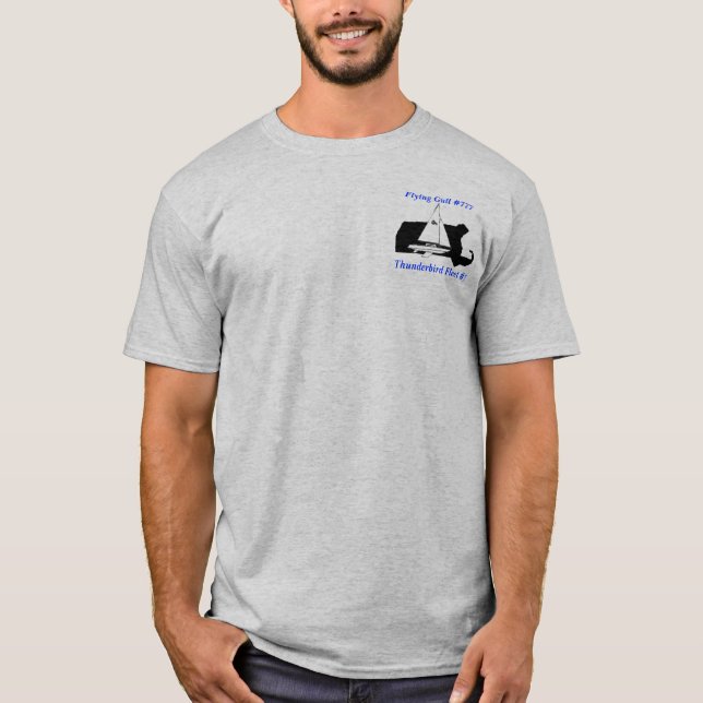 Fliegenmövengrau T-Shirt (Vorderseite)