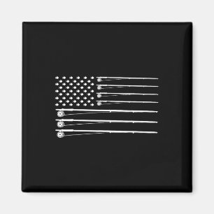 Fliegenrutenangeln Amerikanische Flagge Magnet