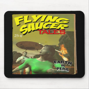 Fliegensaucer-Geschichten-Fake-Massen-Abdeckung Mousepad