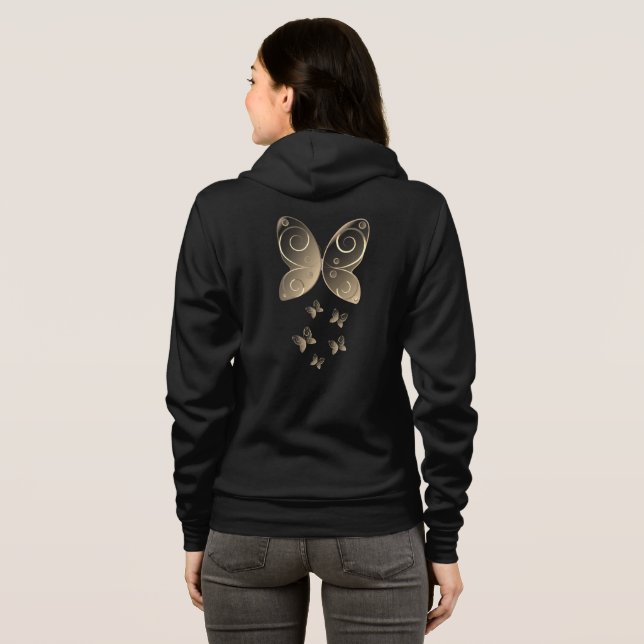 Fliegenschmetterlinge Hoodie (Schwarz voll)
