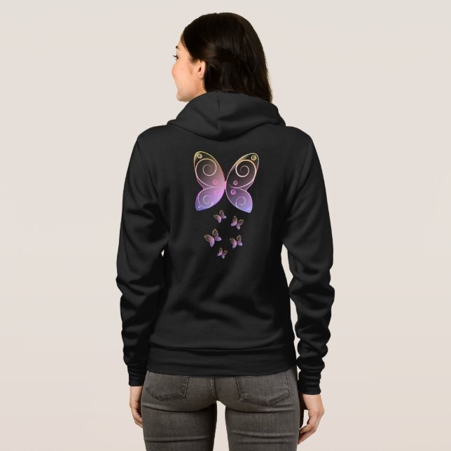 Fliegenschmetterlinge Hoodie (Schwarz voll)