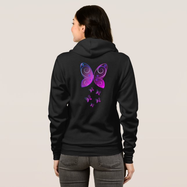 Fliegenschmetterlinge Hoodie (Schwarz voll)
