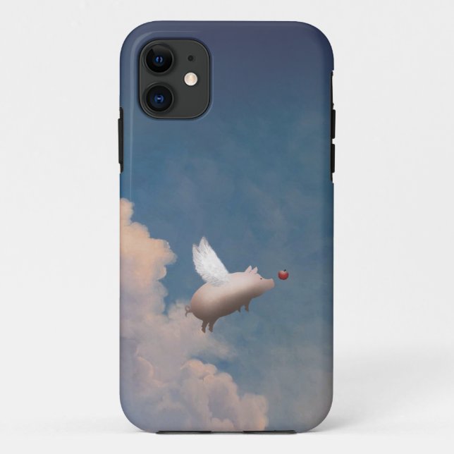 Fliegenschwein Case-Mate iPhone Hülle (Rückseite)