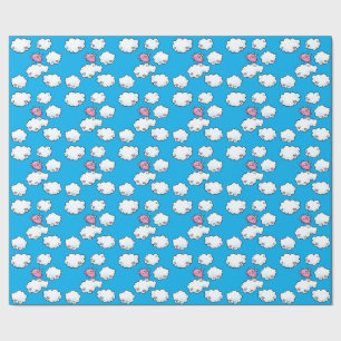 Fliegenschwein, das Musterpapier wiederholt Geschenkpapier