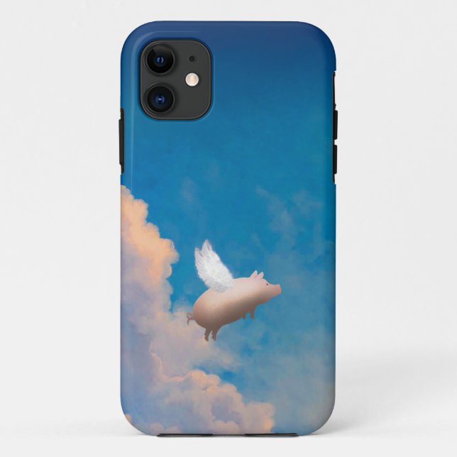 Fliegenschwein kundenspezifischer iphone Fall Case-Mate iPhone Hülle (Rückseite)