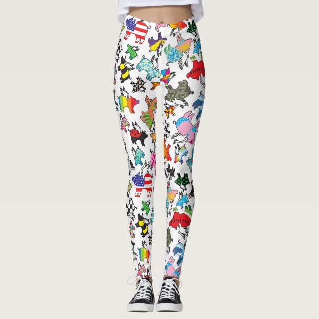 Fliegenschwein-Leggings Leggings (Vorderseite)