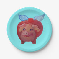 Fliegenschwein-Pappteller