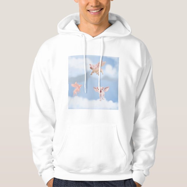 Fliegenschweine Hoody (Vorderseite)