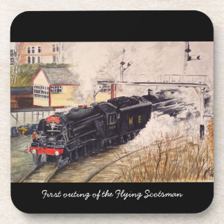 FliegenScotsman auf seinem ersten Getränkeuntersetzer