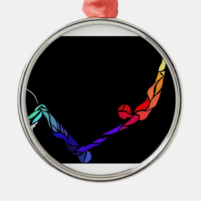 Fliegentrapeze-Fang Silbernes Ornament (Vorne)