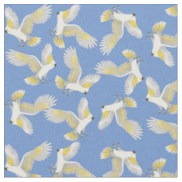 Fliegenzitronengelbes Cockatoo-Papageien-Gewebe Stoff