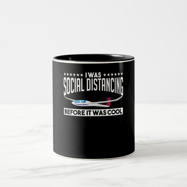 Flieger-Pilot-Gleitschirmflieger-Liebhaber Geschen Zweifarbige Tasse (Mittel)