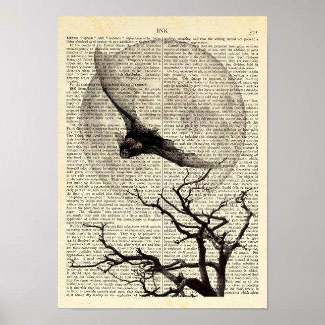 Fliegerboot, Vollmond, traditionelle gotische Kuns Poster (Vorne)