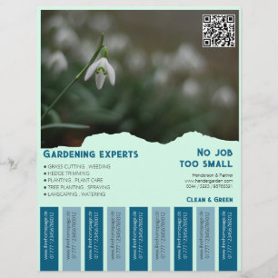 Fliegerexemplar quadratische Bilder Gartenbau abre Flyer