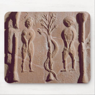 Fliese, die Adam und Eve, römisch darstellt Mousepad
