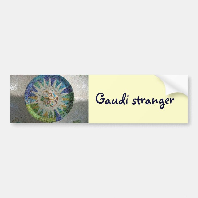 Fliese Gaudi Fremder Autoaufkleber (Vorne)
