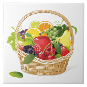 Fliese Trivet-Frucht Korb