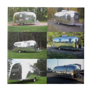 Fliese Vintage Retro Aluminium Camper Reisemobile