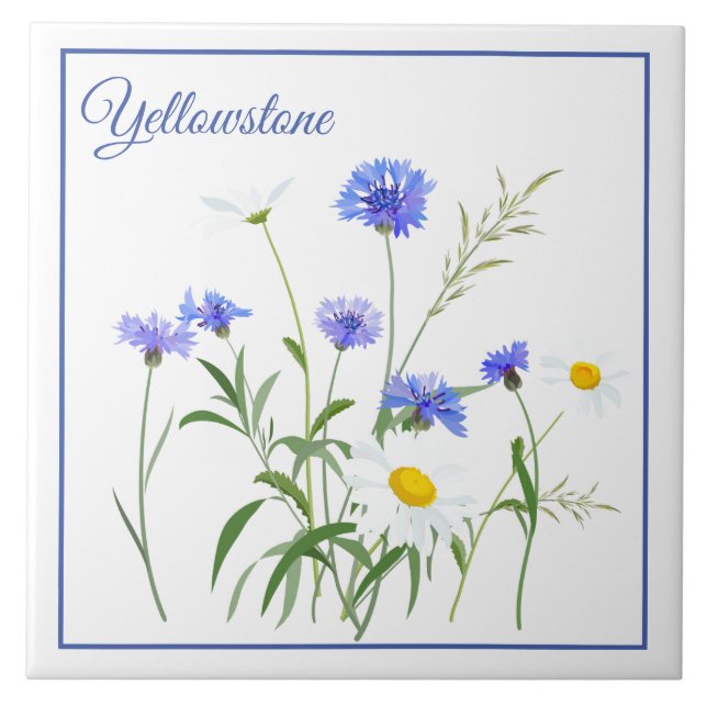 Fliesec$trivet-yellowstone-Wildblumen Fliese (Vorderseite)