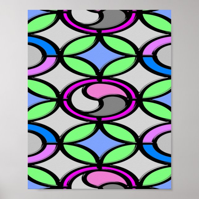 Fliesen aus Glas Poster (Vorne)