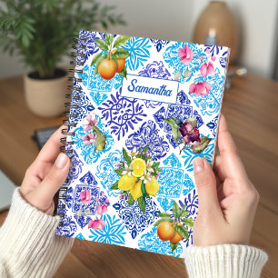 Fliesen aus sizilianischem Zitrusfrüchte Notizbuch