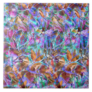 Fliesen Blumen abstraktes Buntglas