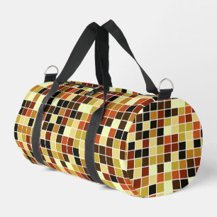Fliesen, braune Mosaikfliesen, geometrisches Muste Duffle Bag