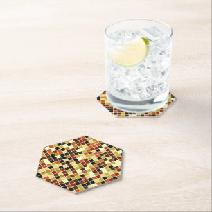 Fliesen, braune Mosaikfliesen, geometrisches Muste Untersetzer