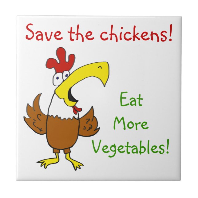 Fliesen-flippiges Huhn Fliese (Vorderseite)