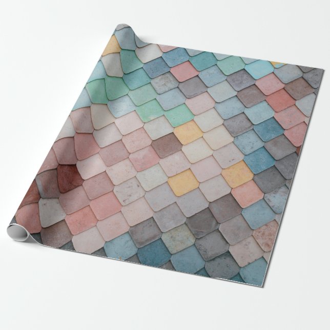 Fliesen formen Texturmuster Geschenkpapier (Ungerollt)