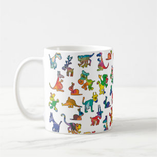Fliesen für abstrakte Tiere Kaffeetasse