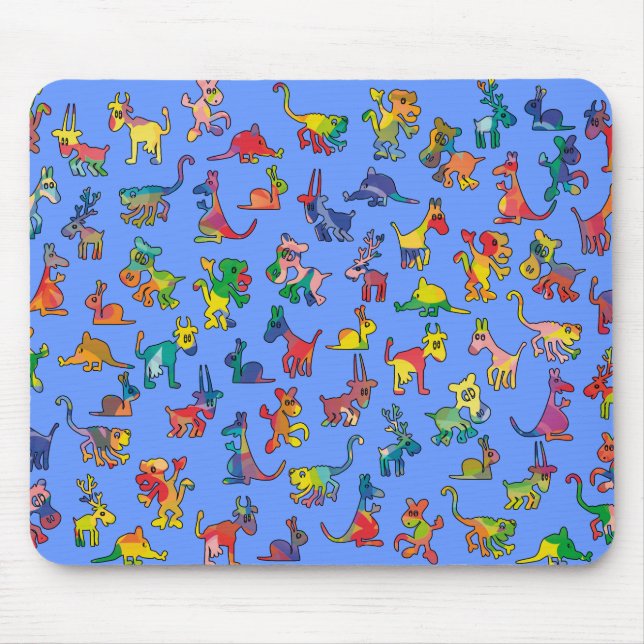 Fliesen für abstrakte Tiere Mousepad (Vorne)