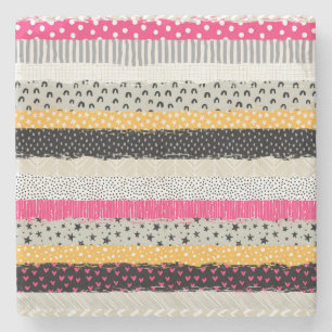 Fliesen für Patchwork: Vielseitiges Nahtloses Desi Steinuntersetzer