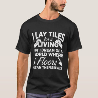 Fliesen für Tilerfußböden, Set T-Shirt