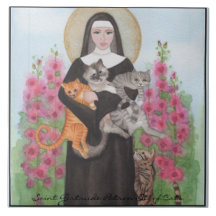 Fliesen-Heilig-Gertrud-Gönner-St. der Katzen