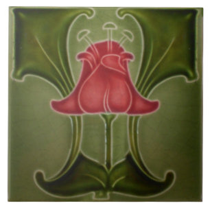 Fliesen-Kamin im Jugendstil dekorativ Fliese