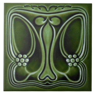 Fliesen-Kamin im Jugendstil dekorativ Fliese