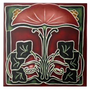 Fliesen-Kamin im Jugendstil dekorativ Fliese