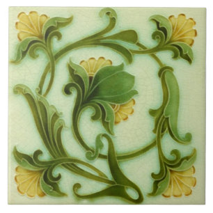 Fliesen-Kamin im Jugendstil dekorativ Fliese