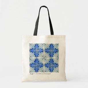 Fliesen-Kunst-blaue Taschen-Tasche Tragetasche