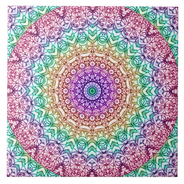 Fliesen-Mandala Mehndi Art G379 Fliese (Vorderseite)