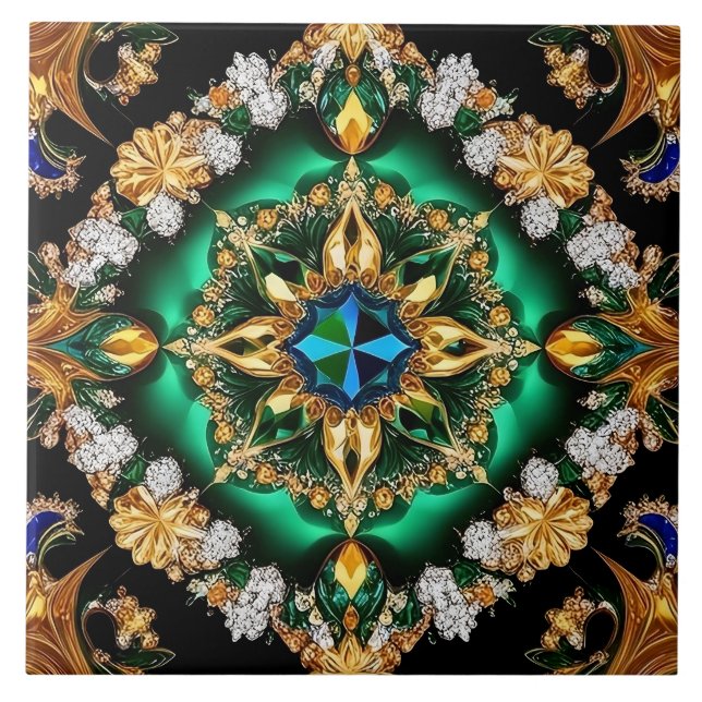 Fliesen mit brasilianischem Farbdesign (Vorderseite)