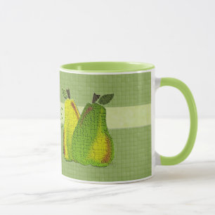 Fliesen mit Streifen Birnen Motif Tasse
